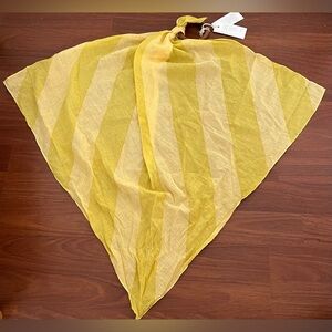 MerSea Riviera Cotton Scarf - Yellow Stripe Print